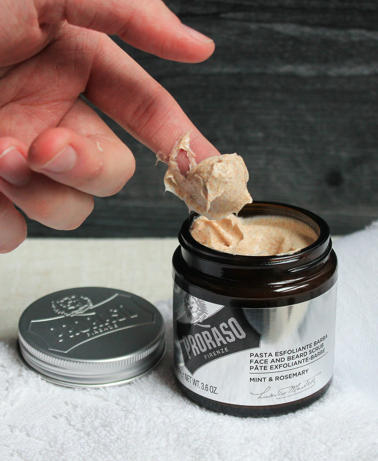 Exfoliating Beard Paste and Facial Scrub: Mint & Rosemary - Image 4