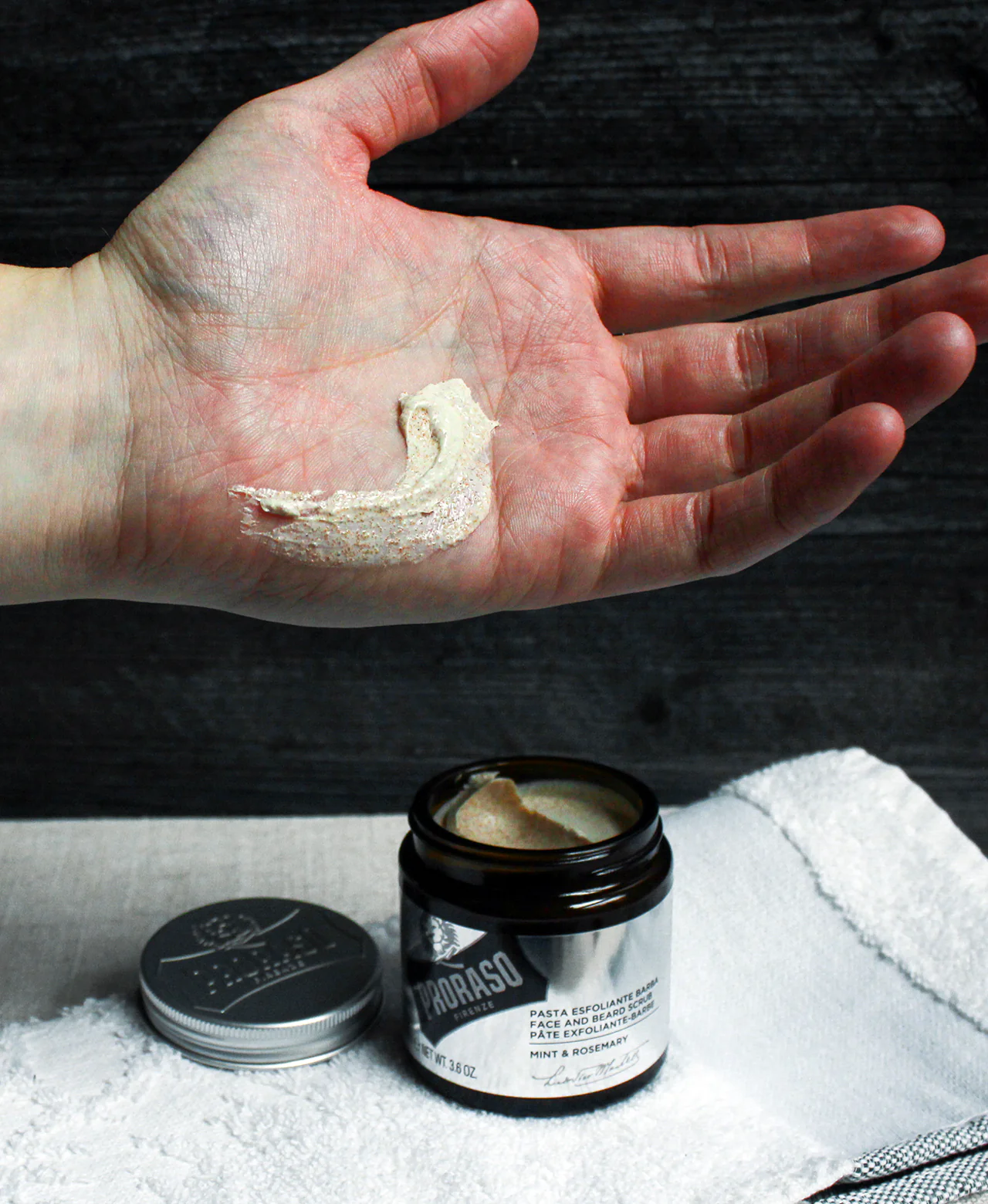 Exfoliating Beard Paste and Facial Scrub: Mint & Rosemary - Image 5