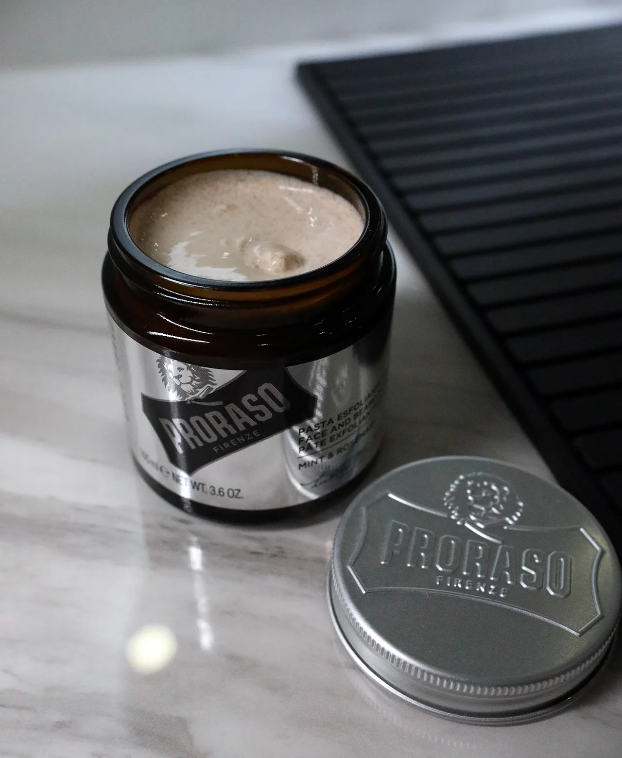 Exfoliating Beard Paste and Facial Scrub: Mint & Rosemary - Image 7